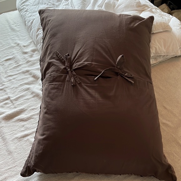 Pine Cone Hill Velvet Diamond Java Brown Quilted standard Shams. Set of 2 - Picture 3 of 3